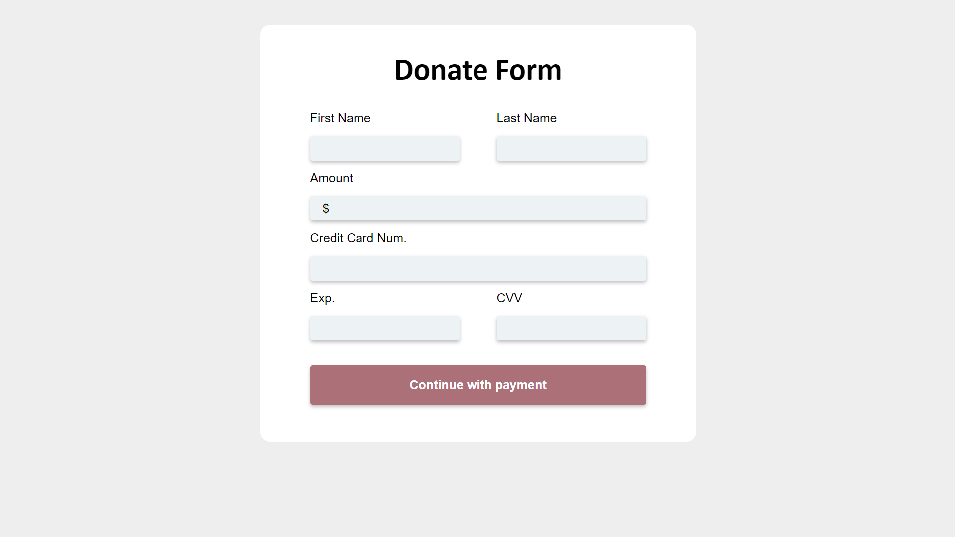 Donate Form
